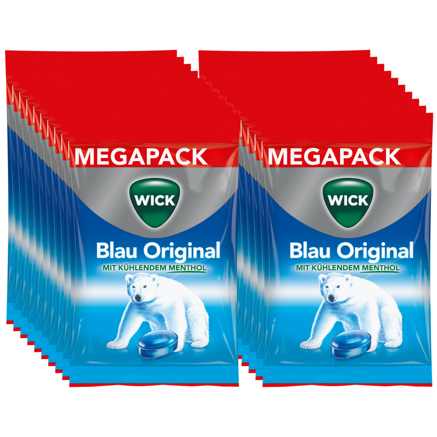 WICK Blau mit Zucker Megapack Karton