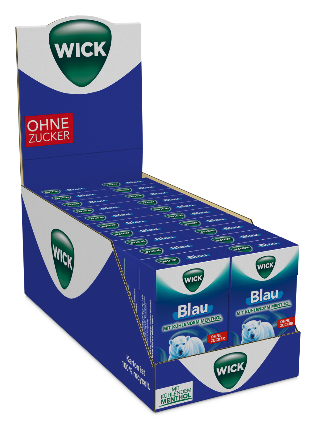 WICK Blau Boxen Vorratspaket