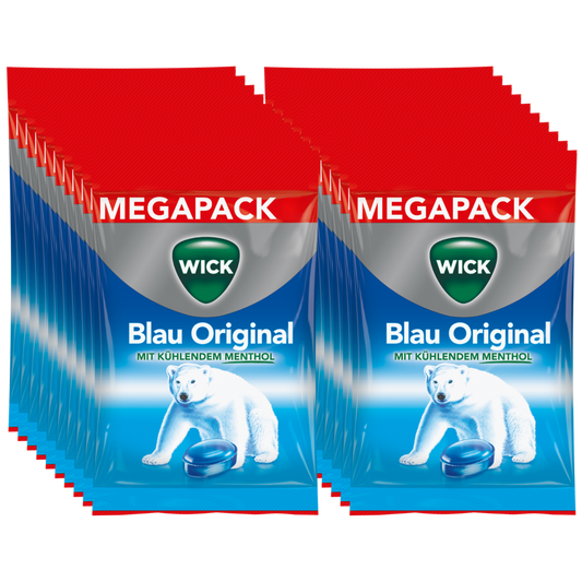 WICK Blau mit Zucker Megapack Karton