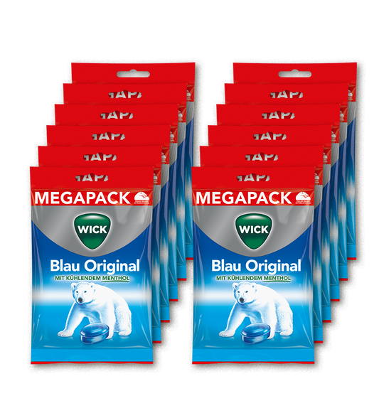 WICK Blau mit Zucker Megapack Karton