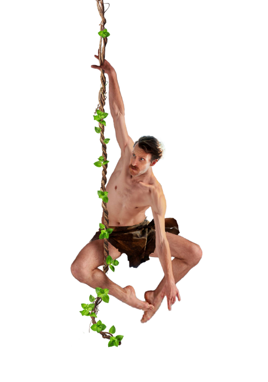 Tarzan an einer Liane